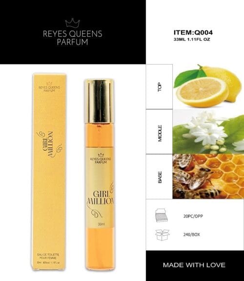 *REYES QUEEN PARFUM Mini Talla Girl Million 33ml