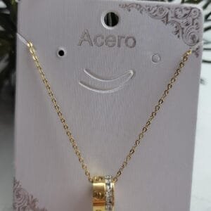 *Collar Anillo Dorado-414