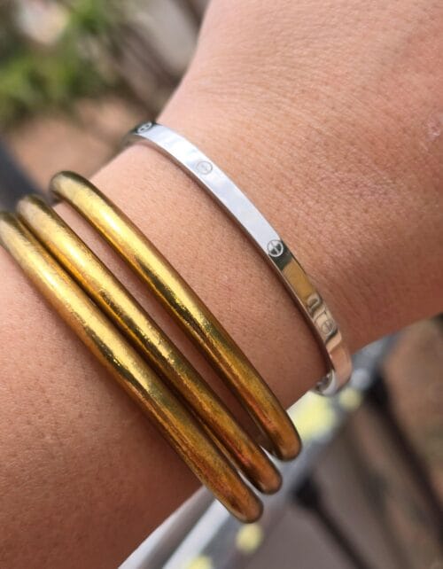 *Pulsera Cartier Fina Plateada-407