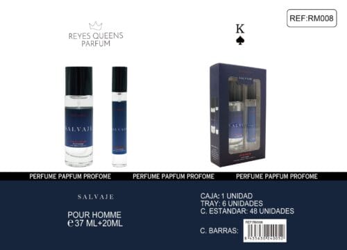 *REYES QUEENS PARFUM Estuche Perfume Hombre Salvaje 37ml + 20ml