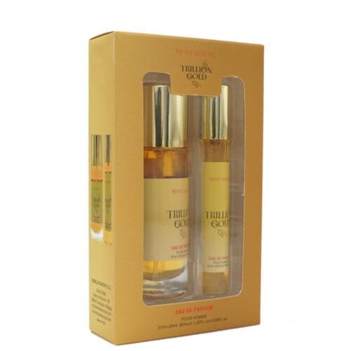 *REYES QUEENS PARFUM Estuche Perfume Hombre Trillion Gold 37ml + 20ml - Imagen 2