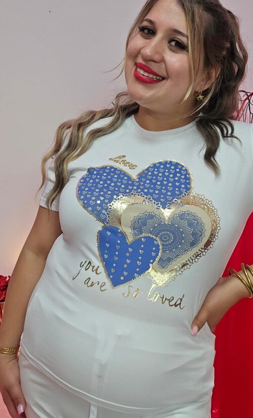Camiseta Corazón Azul