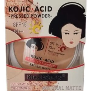 KISS BEAUTY - Polvos Compactos con Control de Grasa y Ácido Kójico FPS15