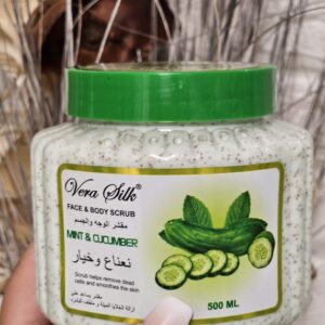 VERA SILK Exfoliante facial y Corporal Menta y Pepino 500ml