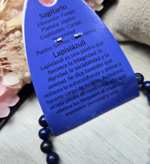 Pulsera lapislázuli Sagitario - Imagen 2