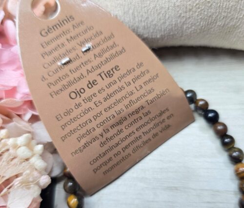 Pulsera ojo de tigre Geminis - Imagen 2
