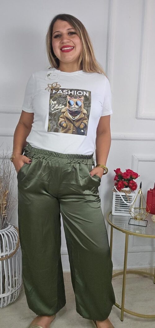 Pantalón bombacho Satén 25302 - Imagen 2