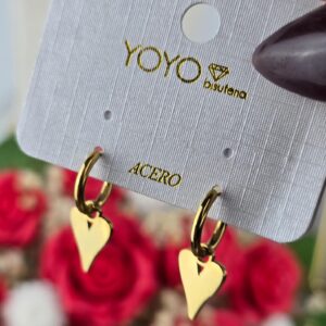 Argollas Corazón Dorado - 006