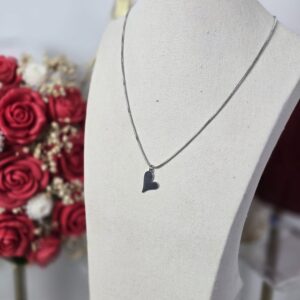 Collar Corazón Plateado - 005