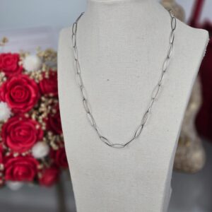 Collar Eslabón Plateado - 012