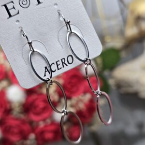 Pendientes Eslabón Plateados - 012