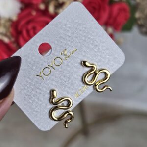 Pendientes Serpiente Dorados - 005