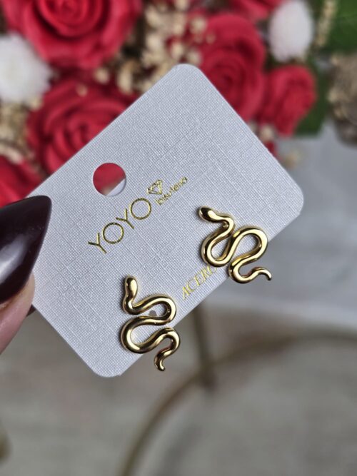 Pendientes Serpiente Dorados - 005