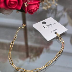 Pulsera Eslabón Dorada - 002