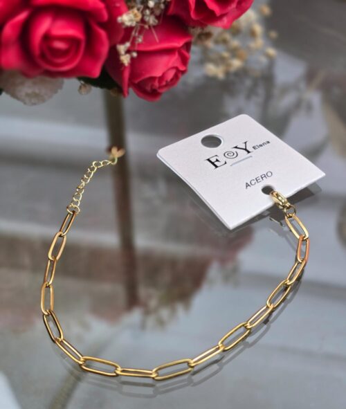Pulsera Eslabón Dorada - 002