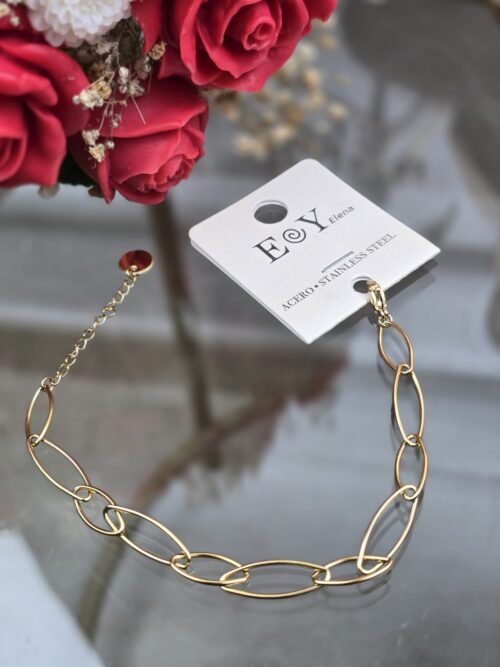 Pulsera Eslabón Dorada - 003