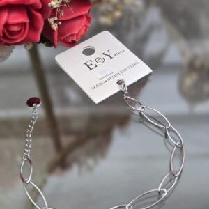 Pulsera Eslabón Plateada - 003