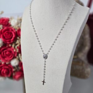 Rosario Virgen María Plateado - 007