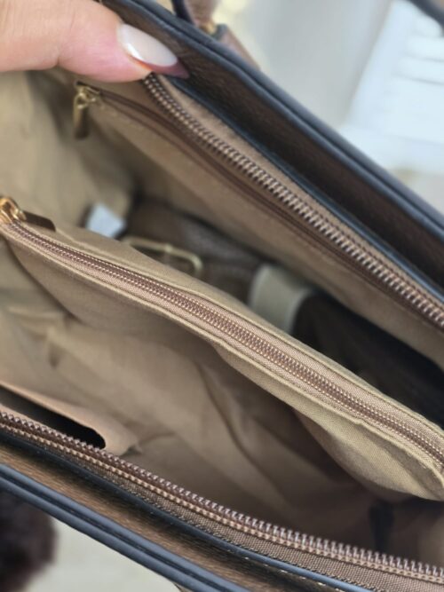Bolso pompom chocolate - Imagen 2