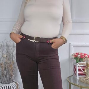 Pantalón Vaquero Pitillo Chocolate - E1223