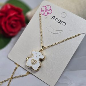 Collar oso oro 021