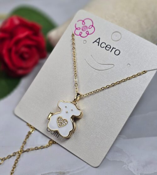 Collar oso oro 021
