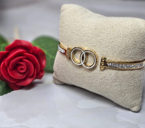 Pulsera doble O oro 025