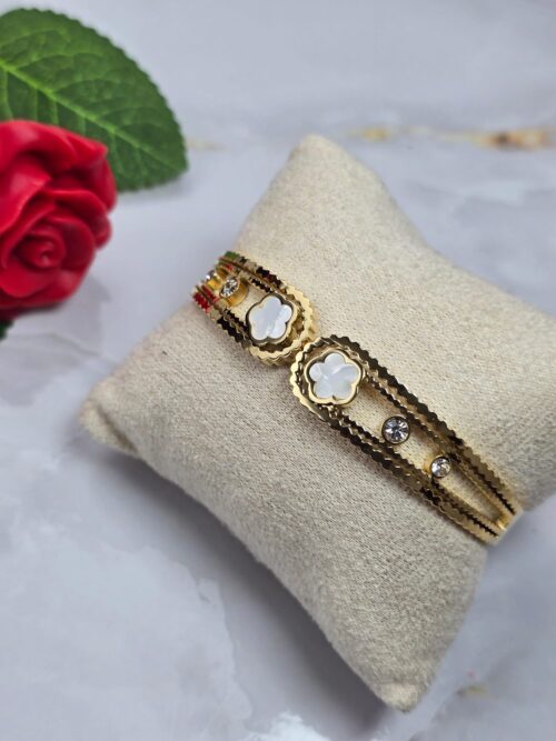 Pulsera oro Flor 026