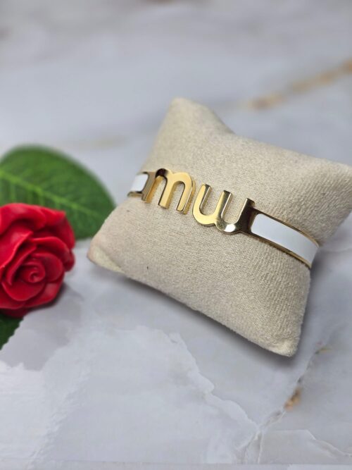 Pulsera doble M oro 027