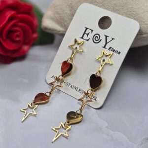 Pendientes estrella y corazón 033