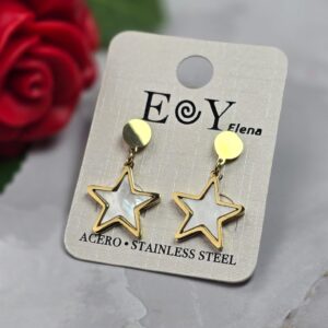 Pendientes estrellas nácar 042