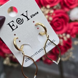 Argollas hoja oro 008