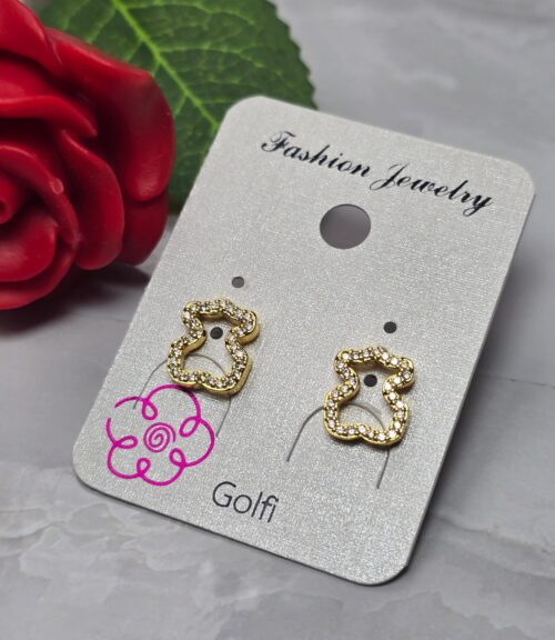 Pendientes osos oro 047