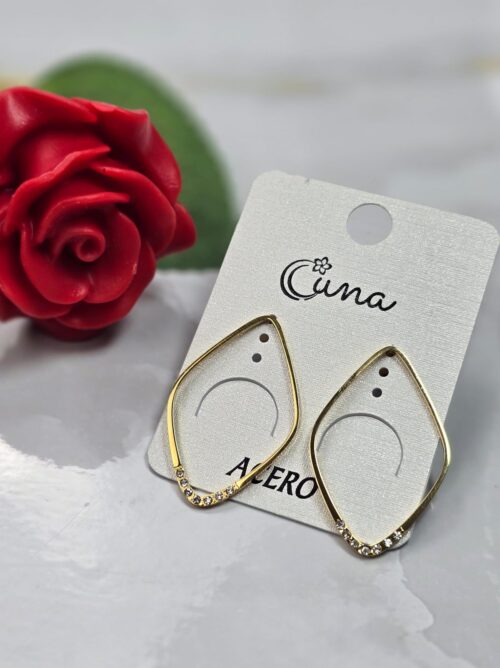 Pendientes rombo oro 048