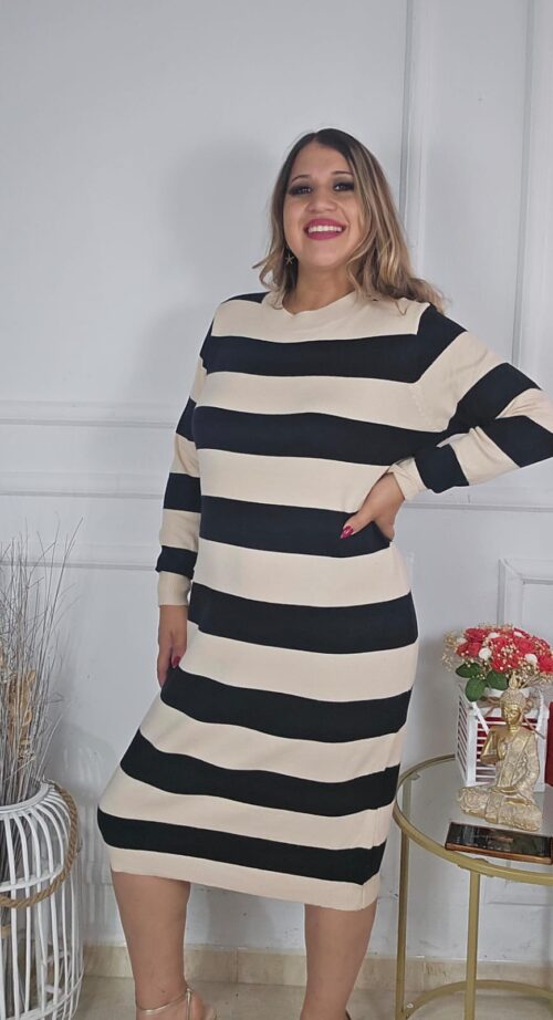 Vestido punto curvy S7200 - Imagen 3