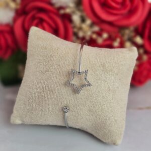 Pulsera estrella plata 024