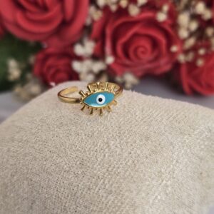 Anillo Adaptable oro verde agua 001