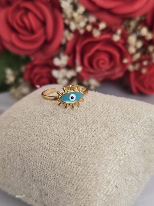 Anillo Adaptable oro verde agua 001