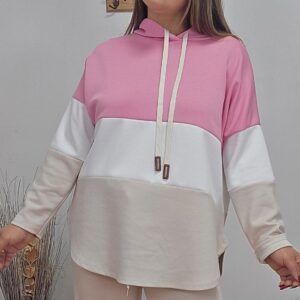Sudadera tricolor curvy 525