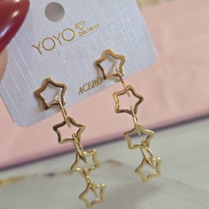Pendientes estrella oro 804