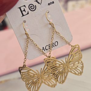 Pendientes mariposa oro 805