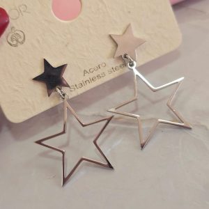 Pendientes estrellas plata 808