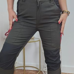 Pantalón de trabajo verde/rojo 8019 Unisex