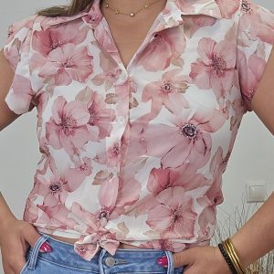 Camisa Gasa Flores - 10615