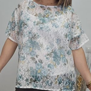 Blusa curvy encaje 86163