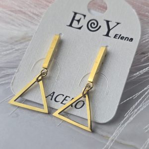 Pendientes triángulo oro 523