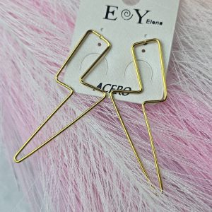 Pendientes rayo oro 512