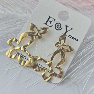 Pendientes mariposa oro 524