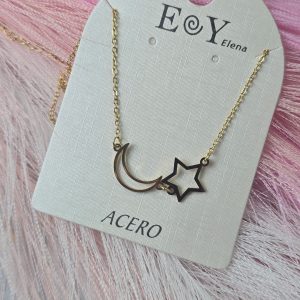 Collar estrella Luna oro 500