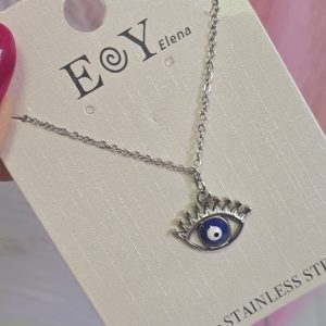 Collar ojo turco plata 703